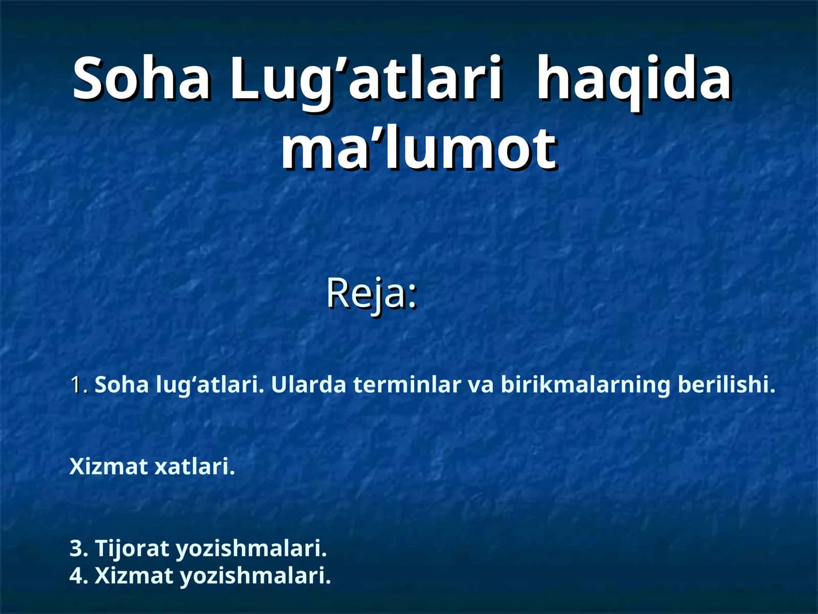 Soha Lug’atlari  haqida ma’lumot 1