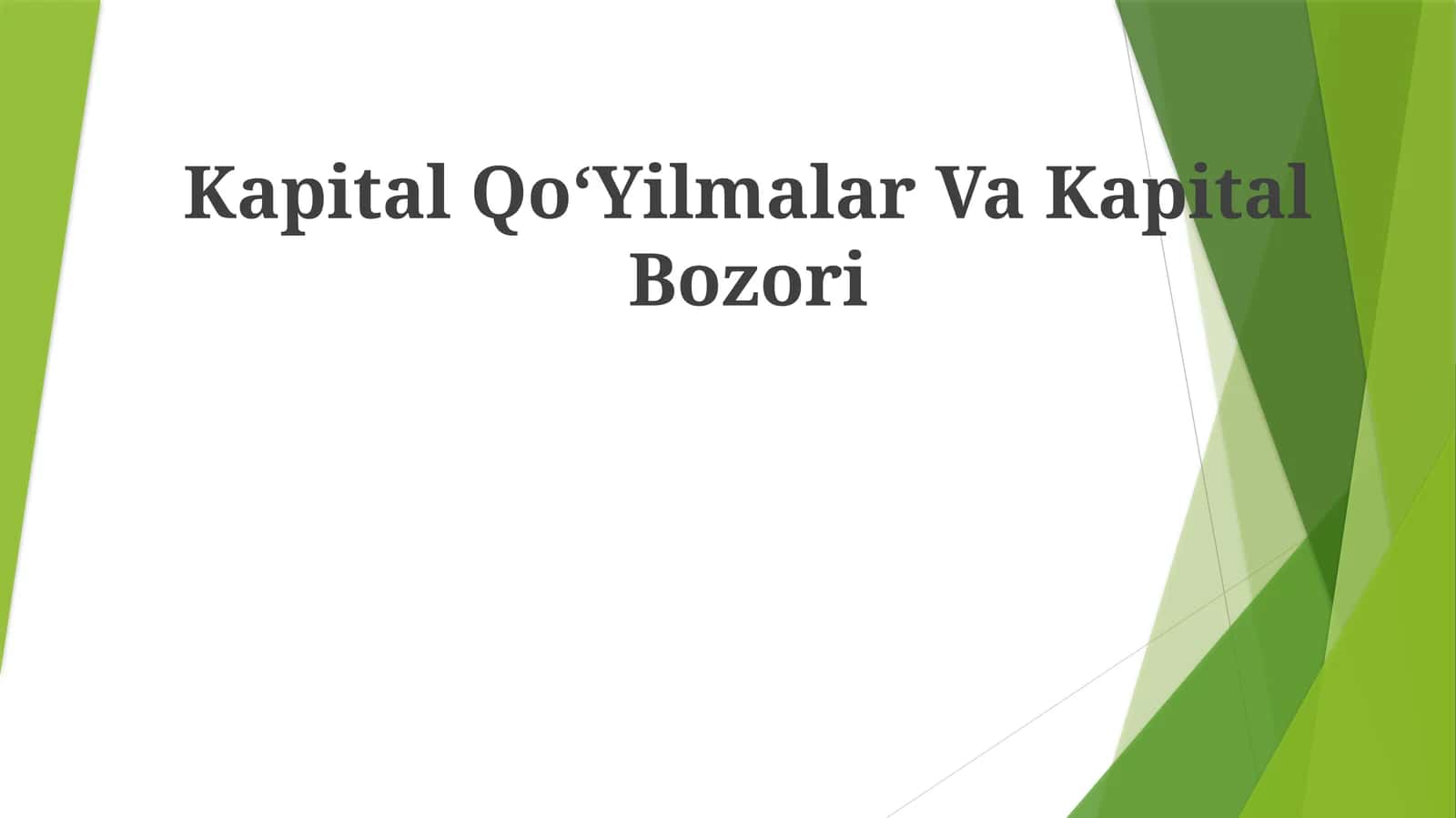 Kapital QoʻYilmalar VaKapitalBozori 1