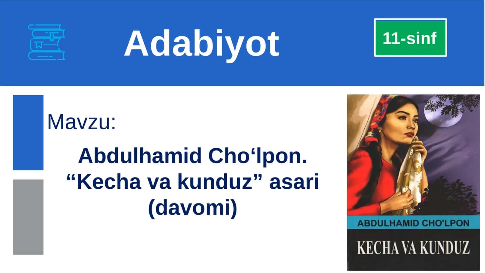 Abdulhamid Cho‘lpon. “Kechavakunduz” asari (davomi) 1