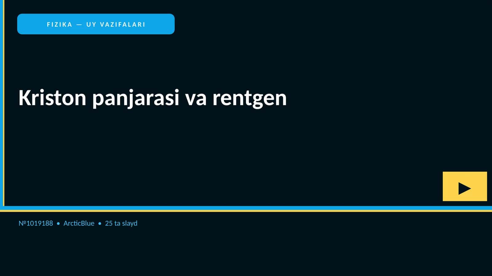 FIZIKA — UY VAZIFALARI 1