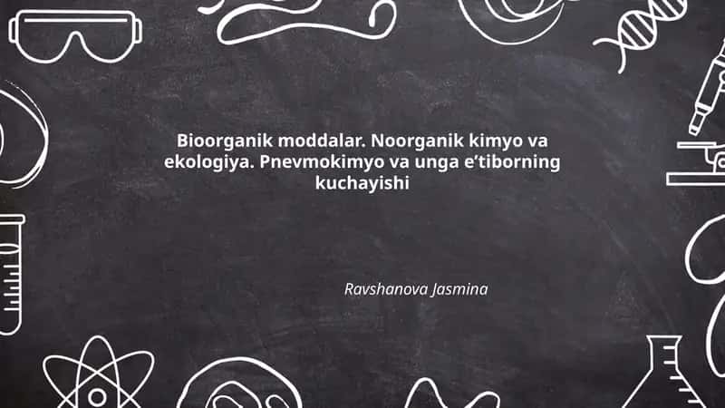 Bioorganik moddalar 1