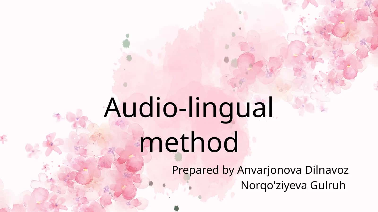 Audio-lingual method 1