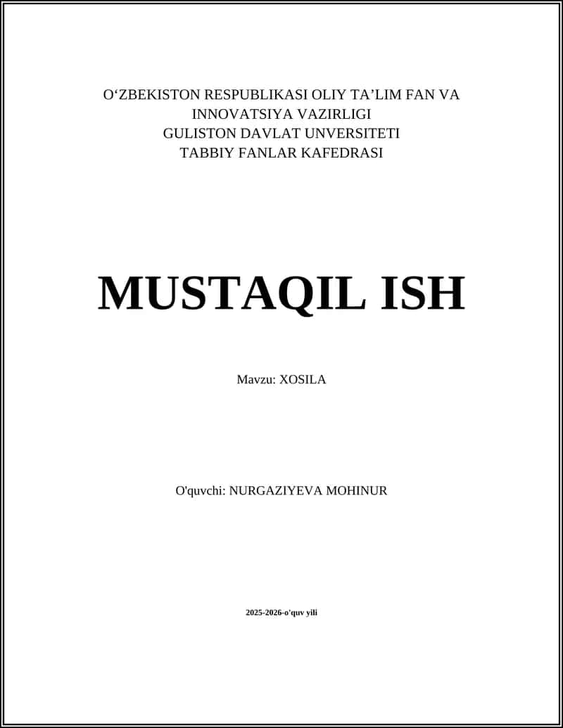 XOSILA 1