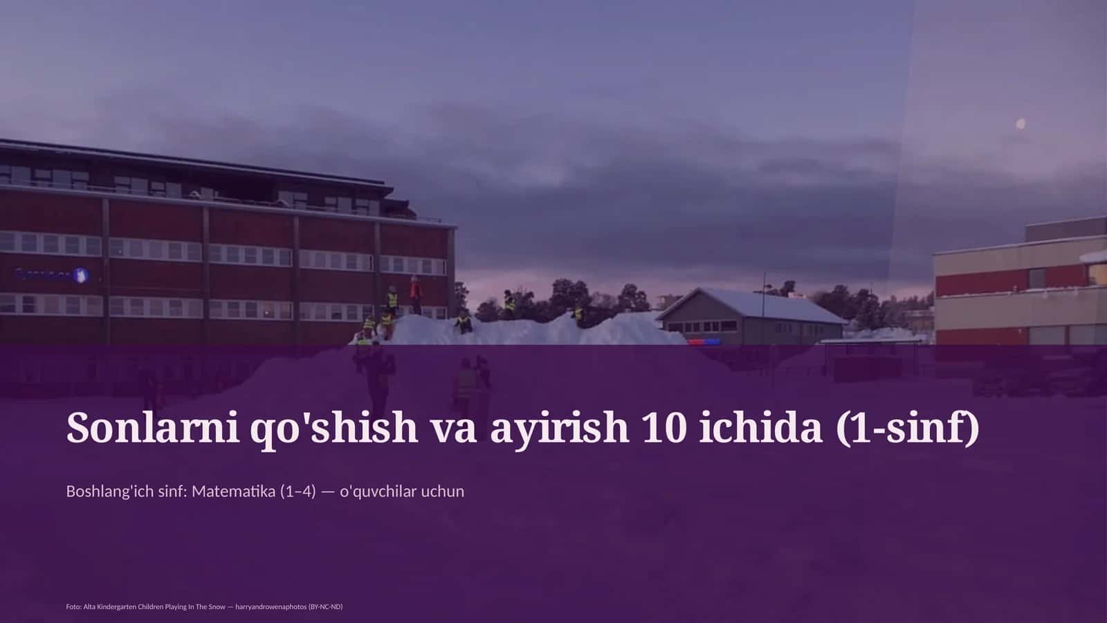 Sonlarni qo'shish va ayirish 10 ichida (1-sinf) 1