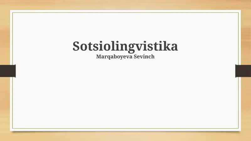 Sotsiolingvistika 1