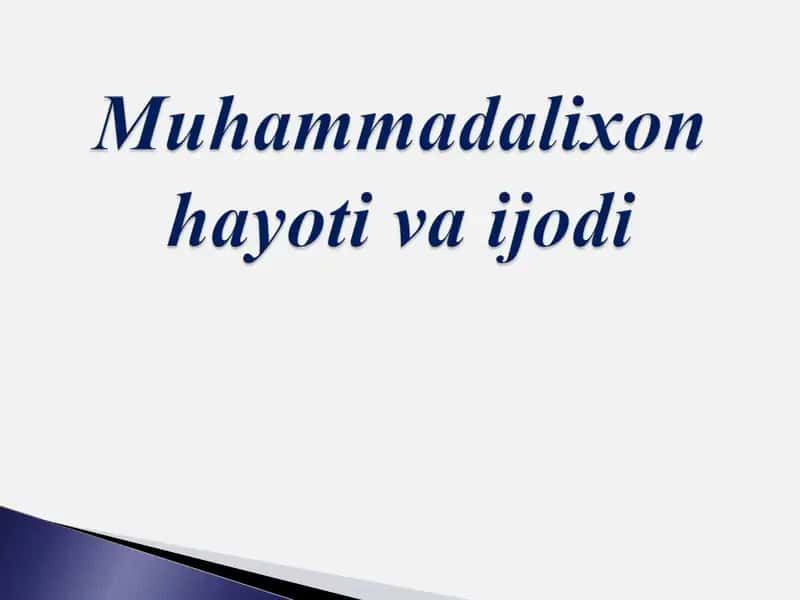 Qo‘qon xoni Muhammadalixon 1