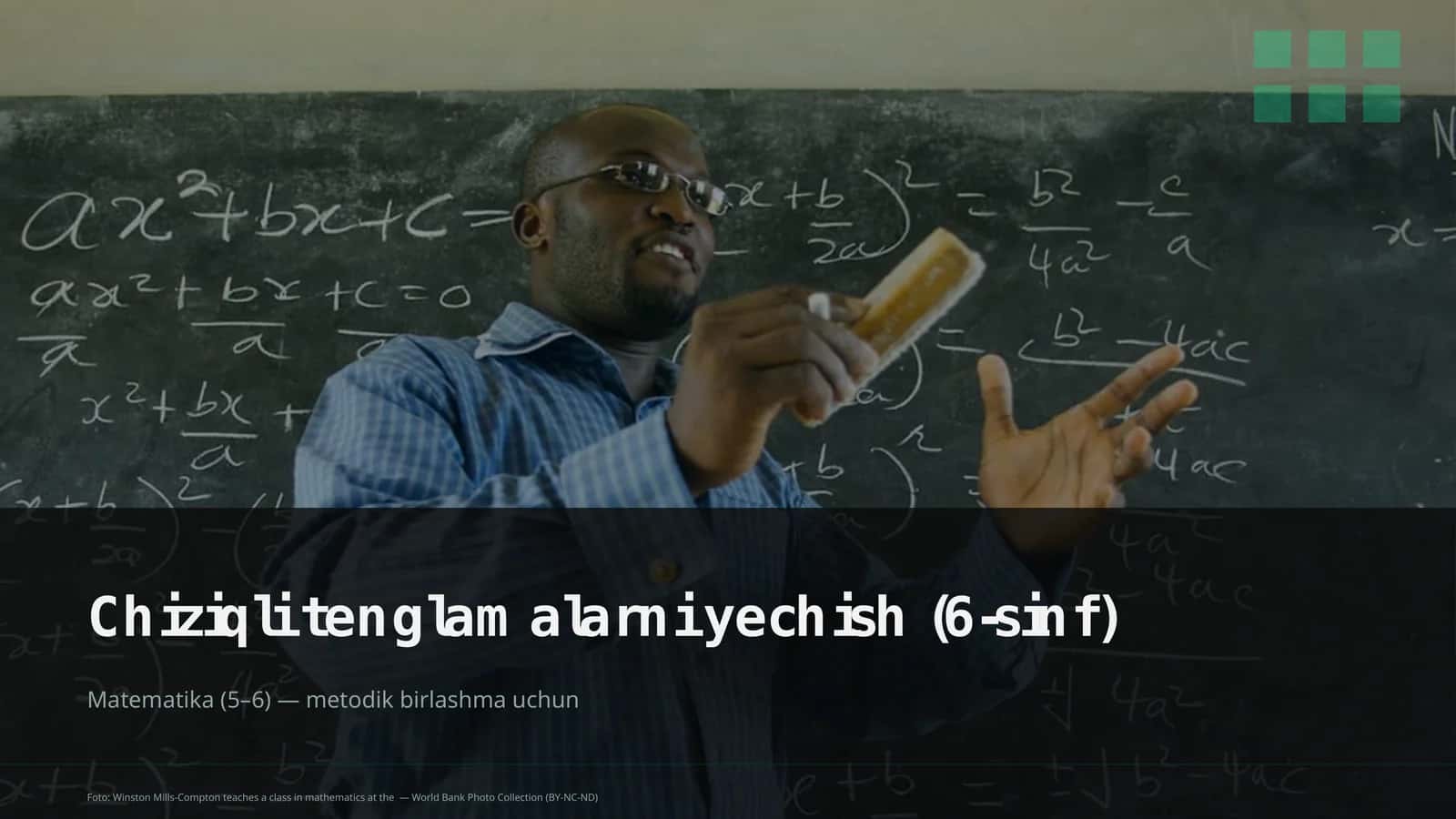 Chiziqli tenglamalarni yechish (6-sinf) 1