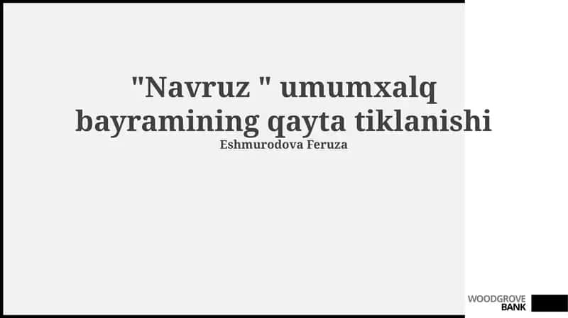 Navruz: Tarix, Ma'no va Tiklanish 1