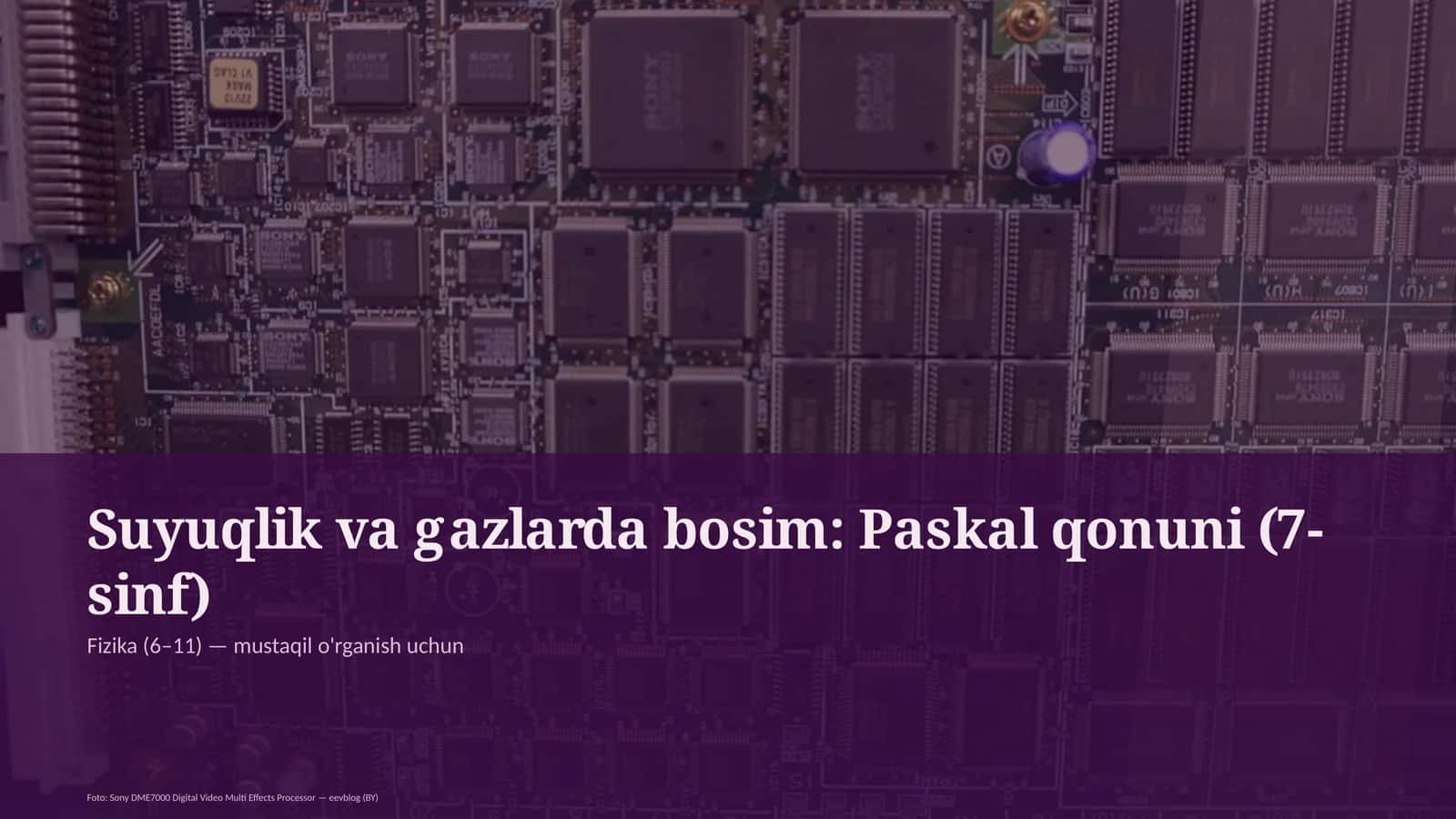 Suyuqlik va gazlarda bosim: Paskal qonuni (7-sinf) 1