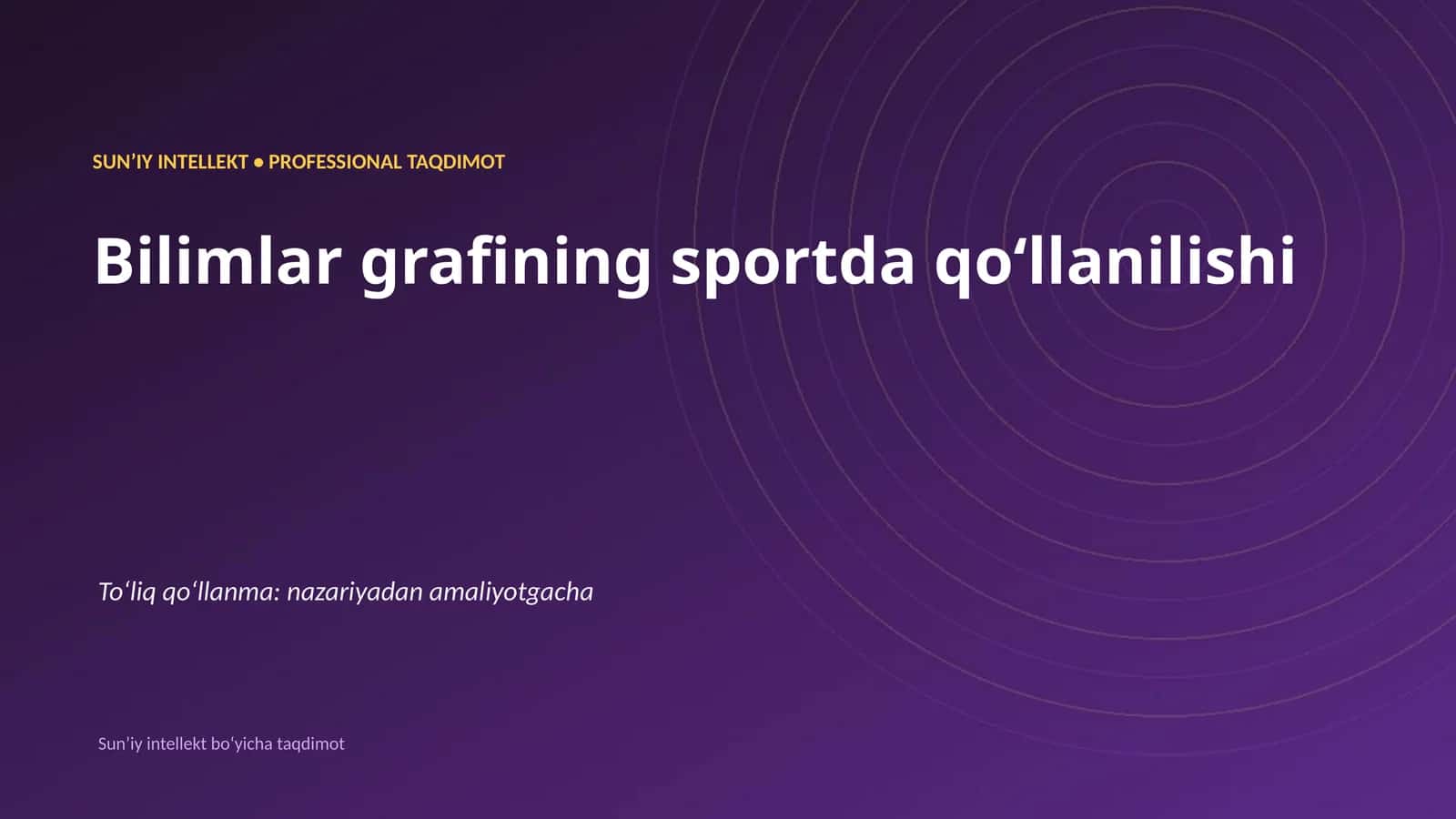 Bilimlar grafining sportda qoʻllanilishi 1