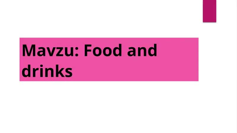 Food and drinks 1