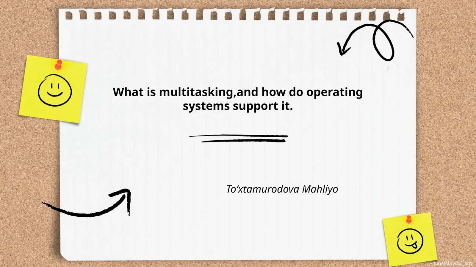 Multitasking: Definition and Support by Operating Systems 1