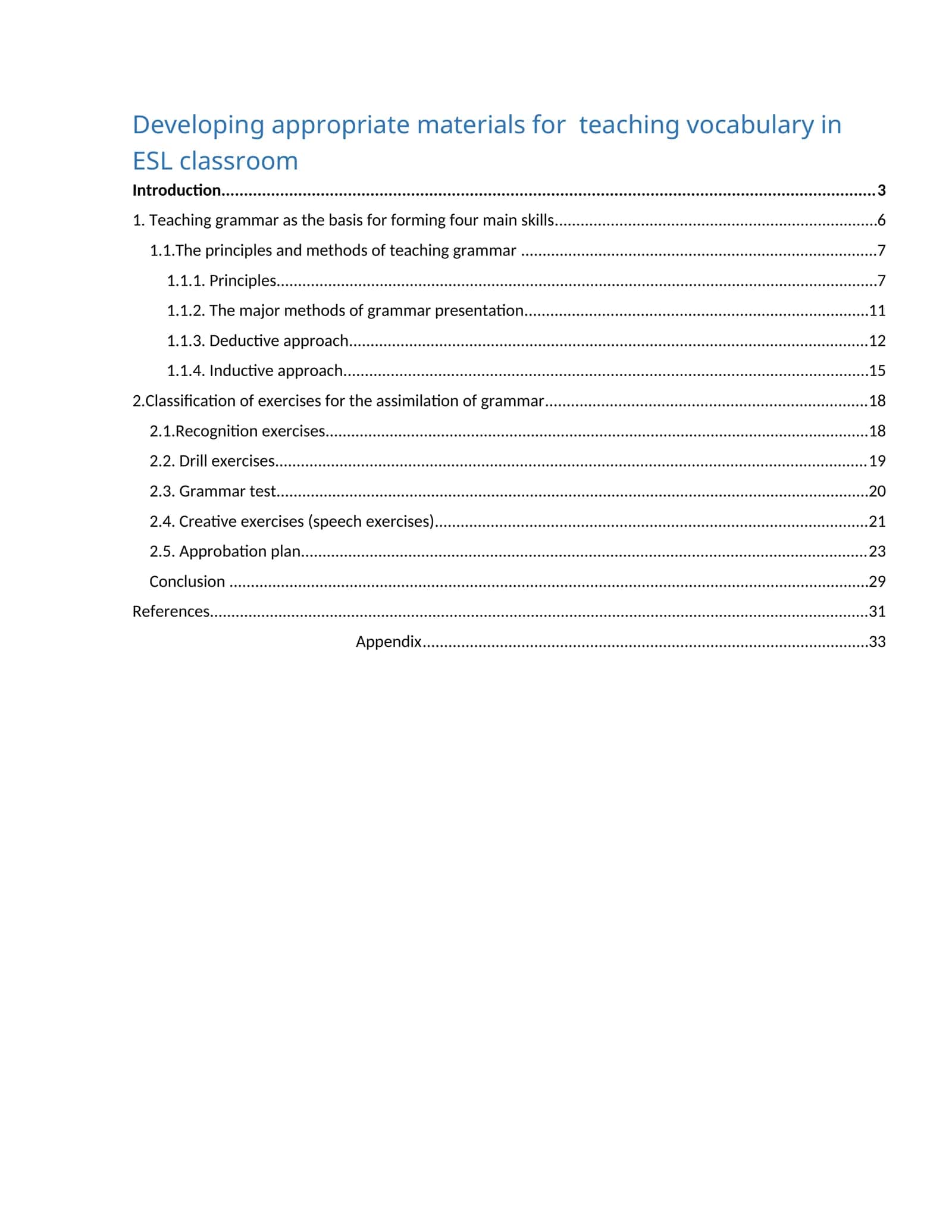 Teaching Grammar Principles and Methods 1