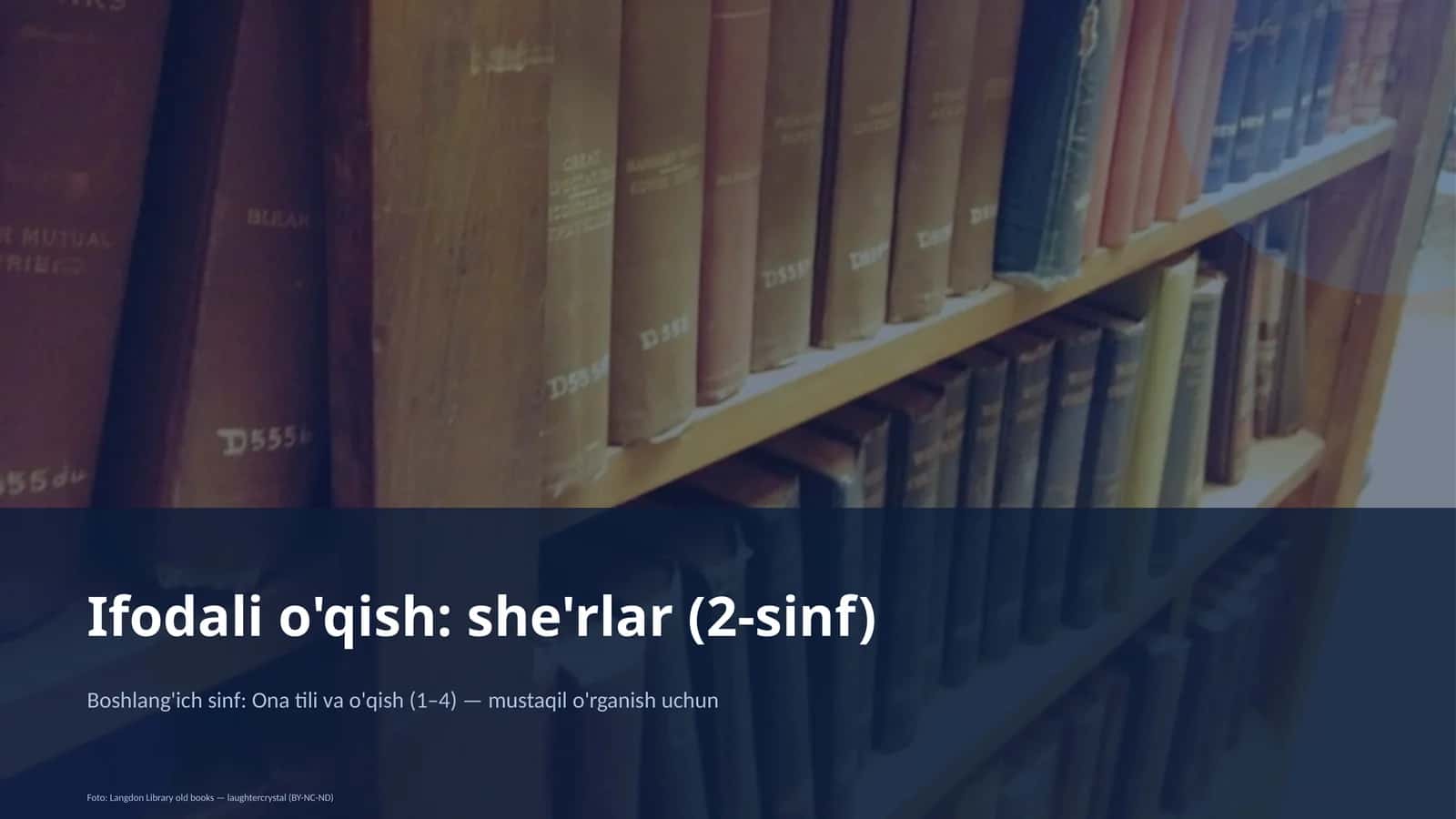 Ifodali o'qish: she'rlar (2-sinf) 1