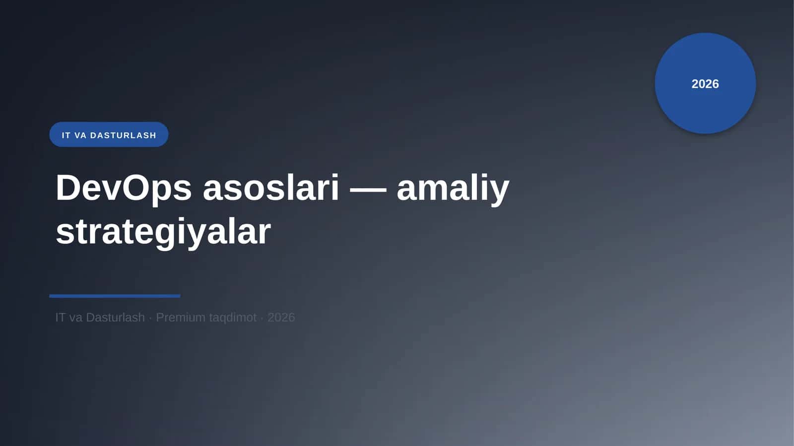 DevOps asoslari — amaliy strategiyalar 1