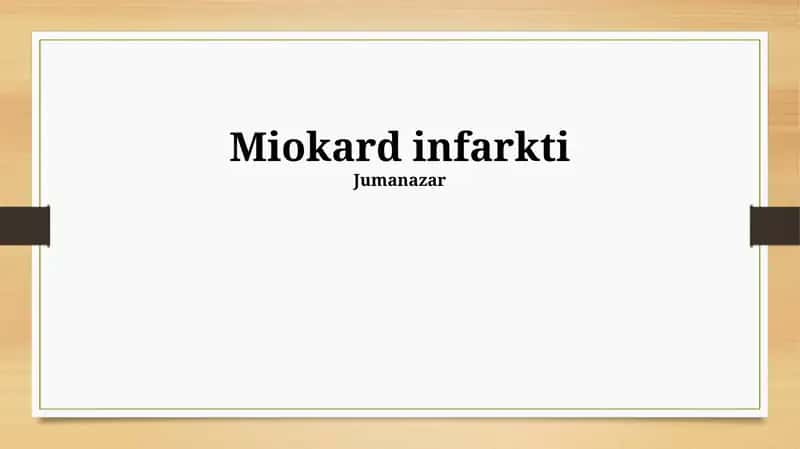 Miokard infarkti 1