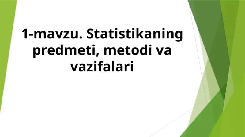 Statistika 1