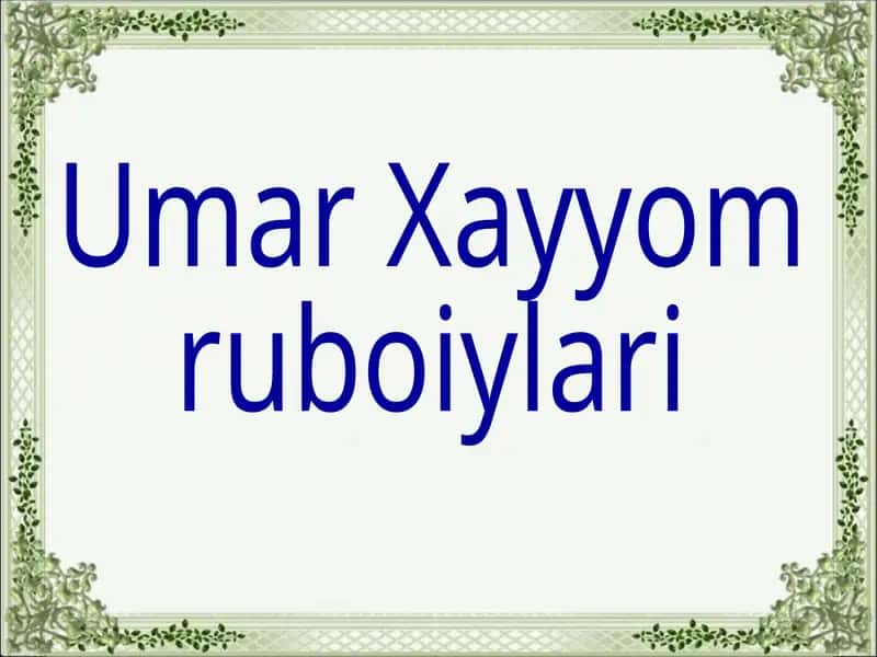 UmarXayyom 1