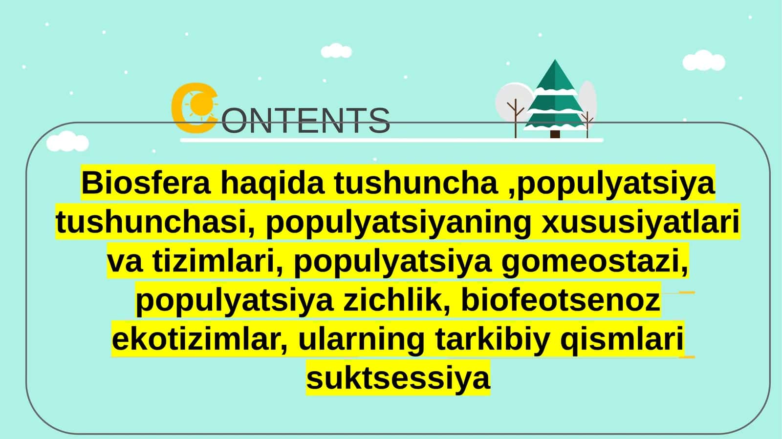 Biosfera haqida tushuncha 1