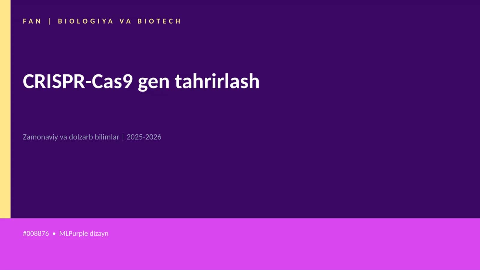 CRISPR-Cas9 gen tahrirlash 1