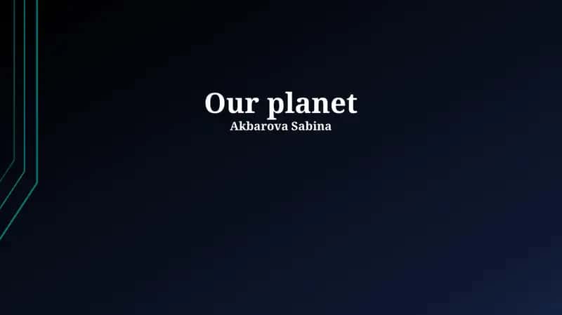 Our Planet 1