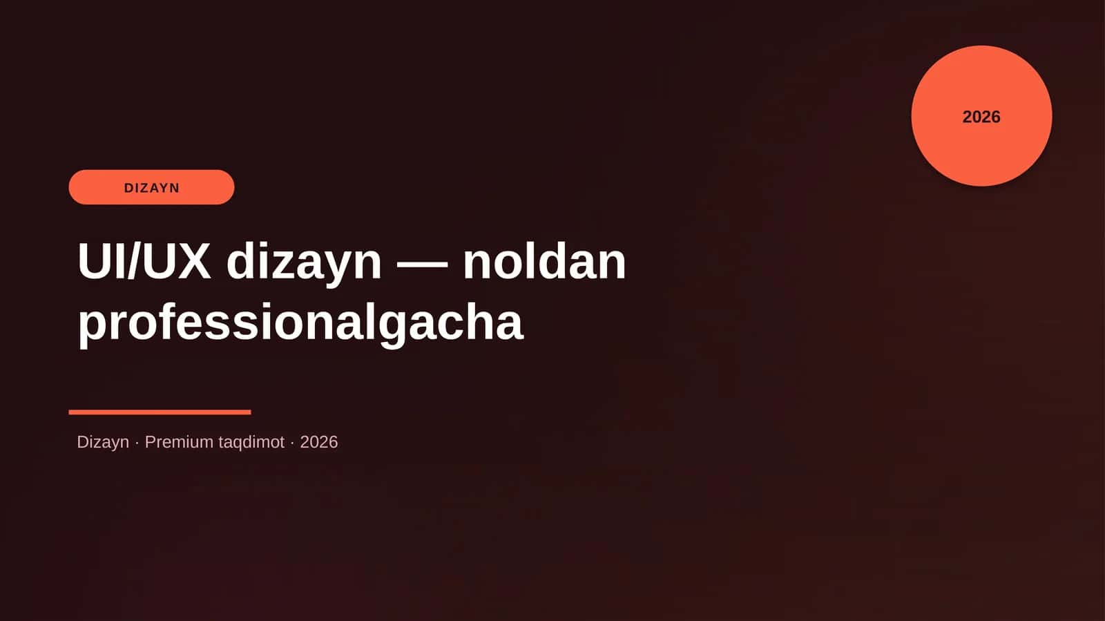 UI/UX dizayn — noldan professionalgacha 1