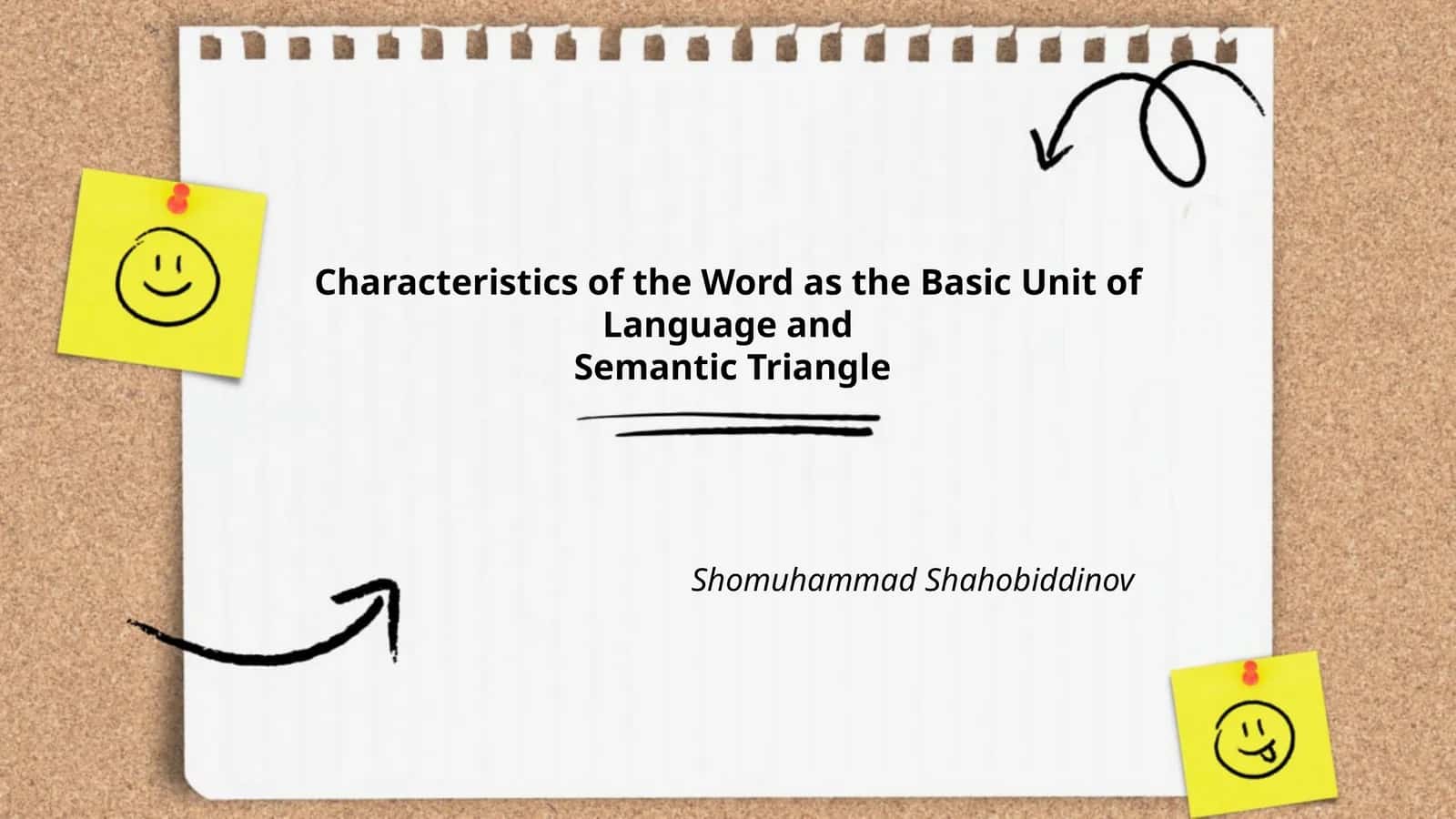 Characteristics of the Word as the Basic Unit of Language and Semantic Triangle 1