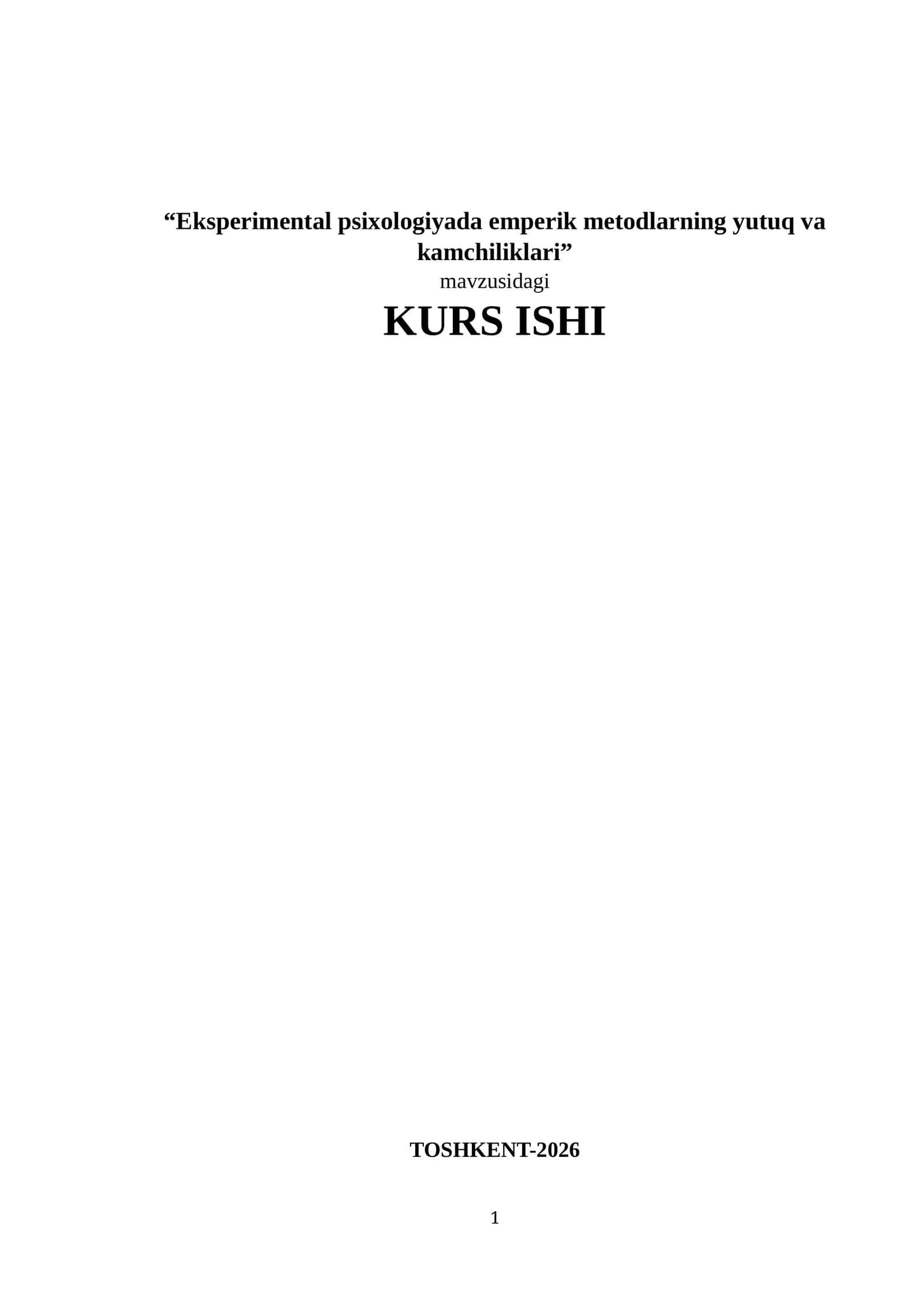 Eksperimental psixologiyada emperik metodlarning yutuq va kamchiliklari 1