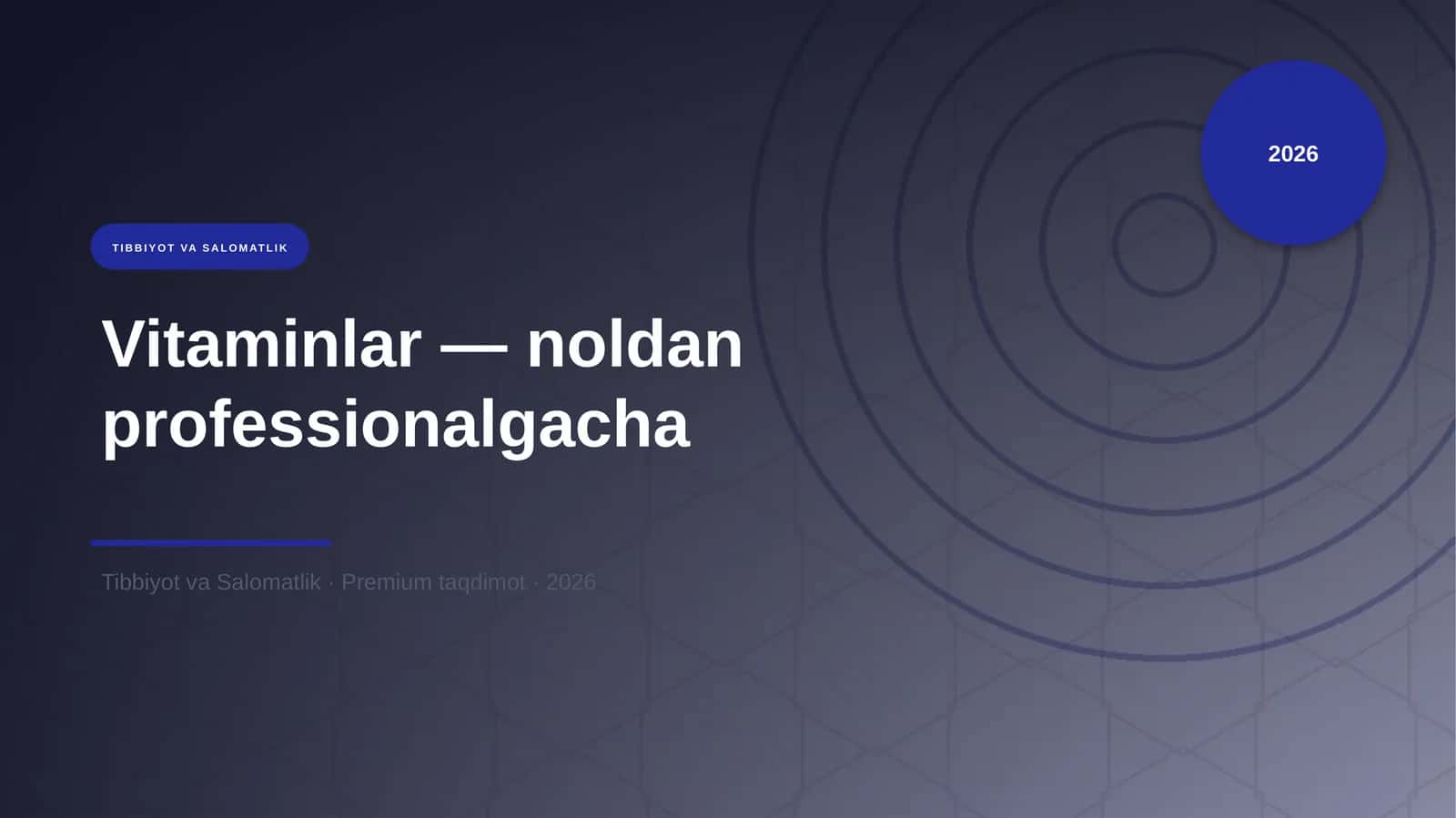 Vitaminlar — noldan professionalgacha 1