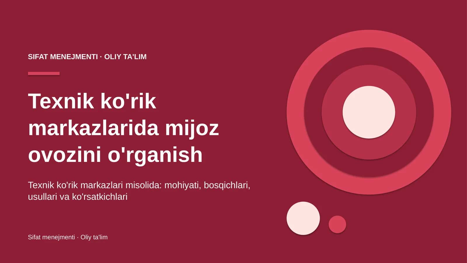 Texnik ko'rik markazlarida mijoz ovozini o'rganish 1