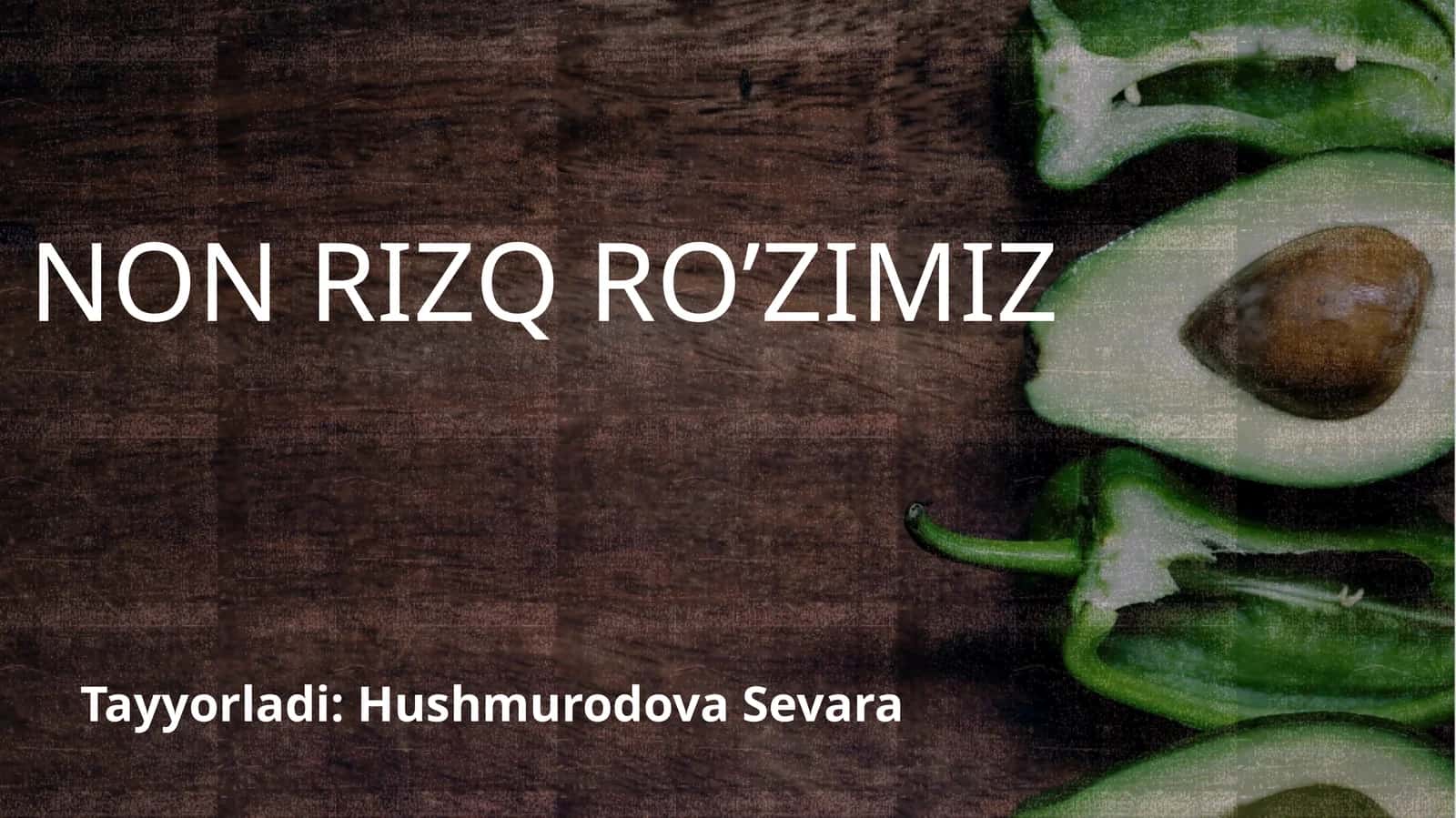 Non rizq ro'zimiz 1
