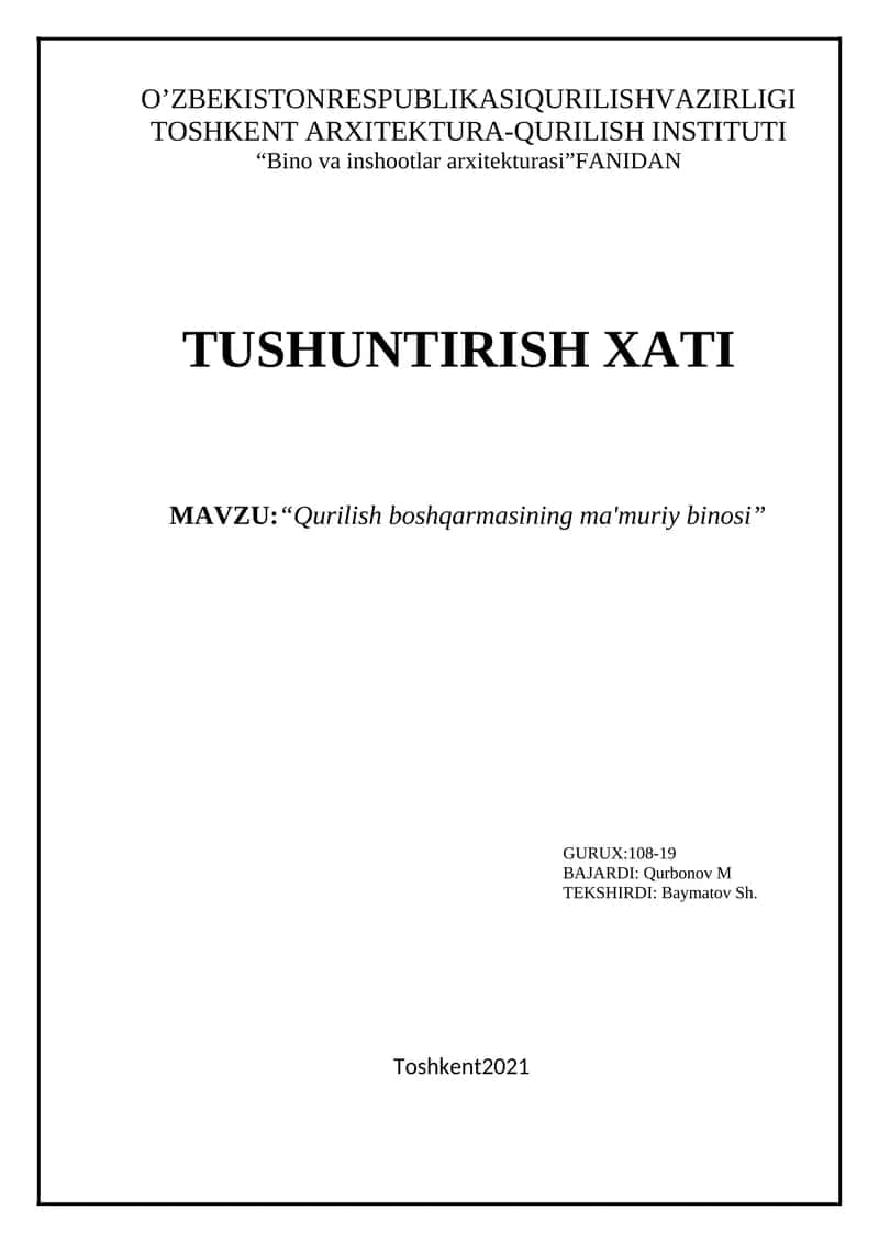 Qurilish boshqarmasining ma'muriy binosi 1