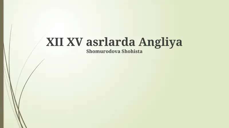 Angliya XII XV asrlarda 1