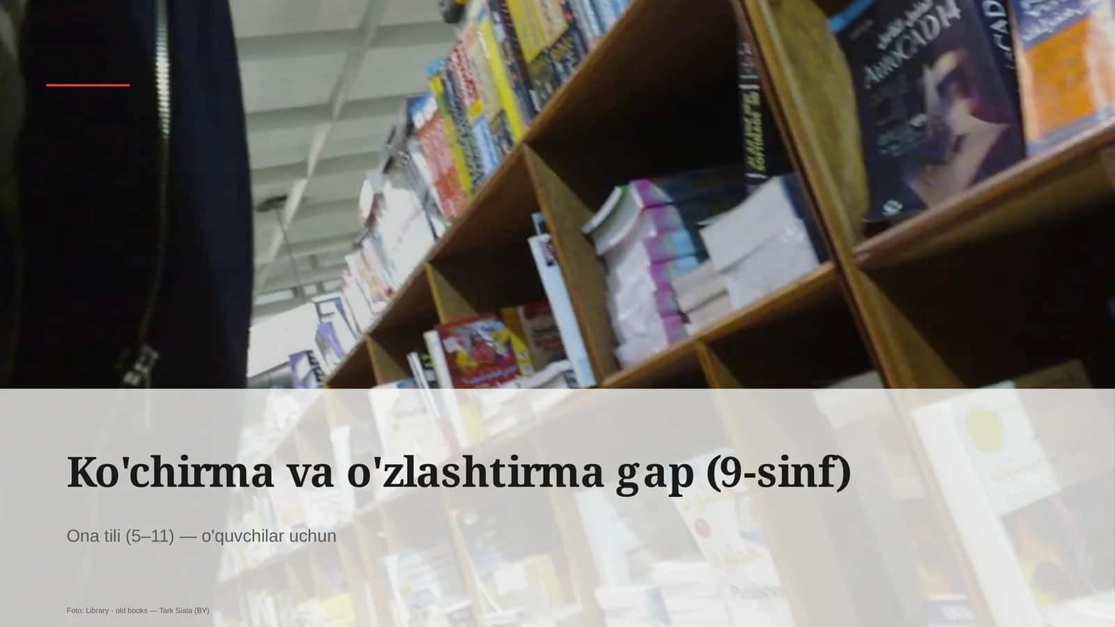Ko'chirma va o'zlashtirma gap (9-sinf) 1