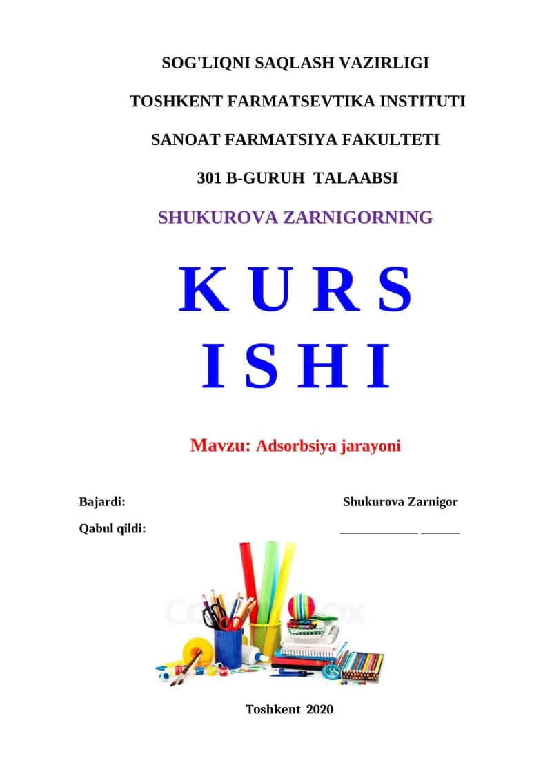 Adsorbsiya jarayoni 1