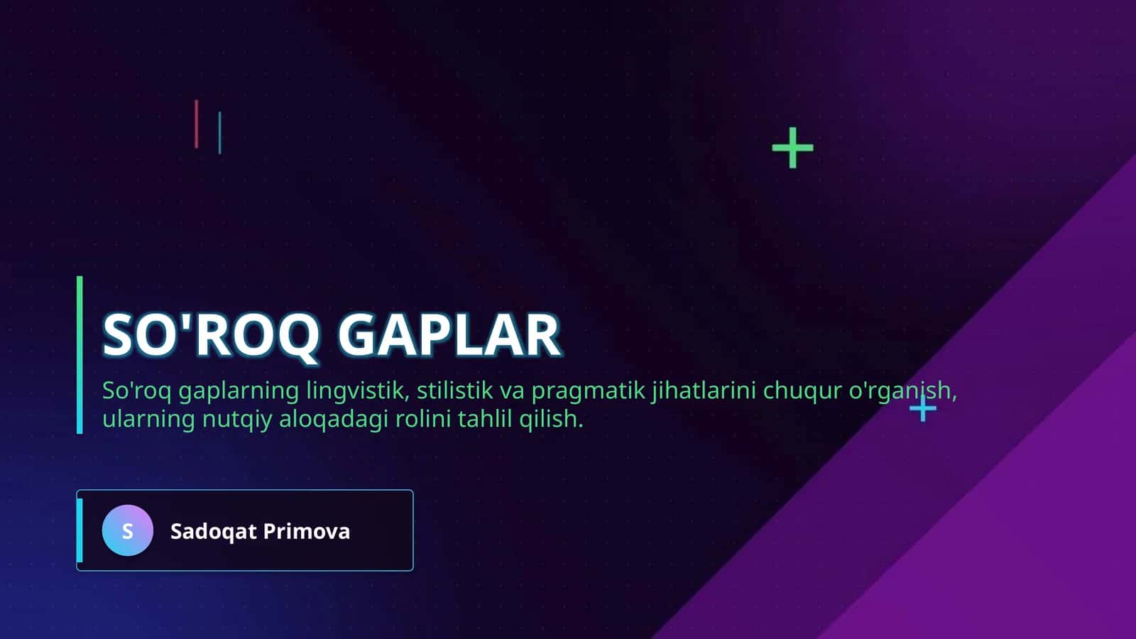 So'roq gaplar 1