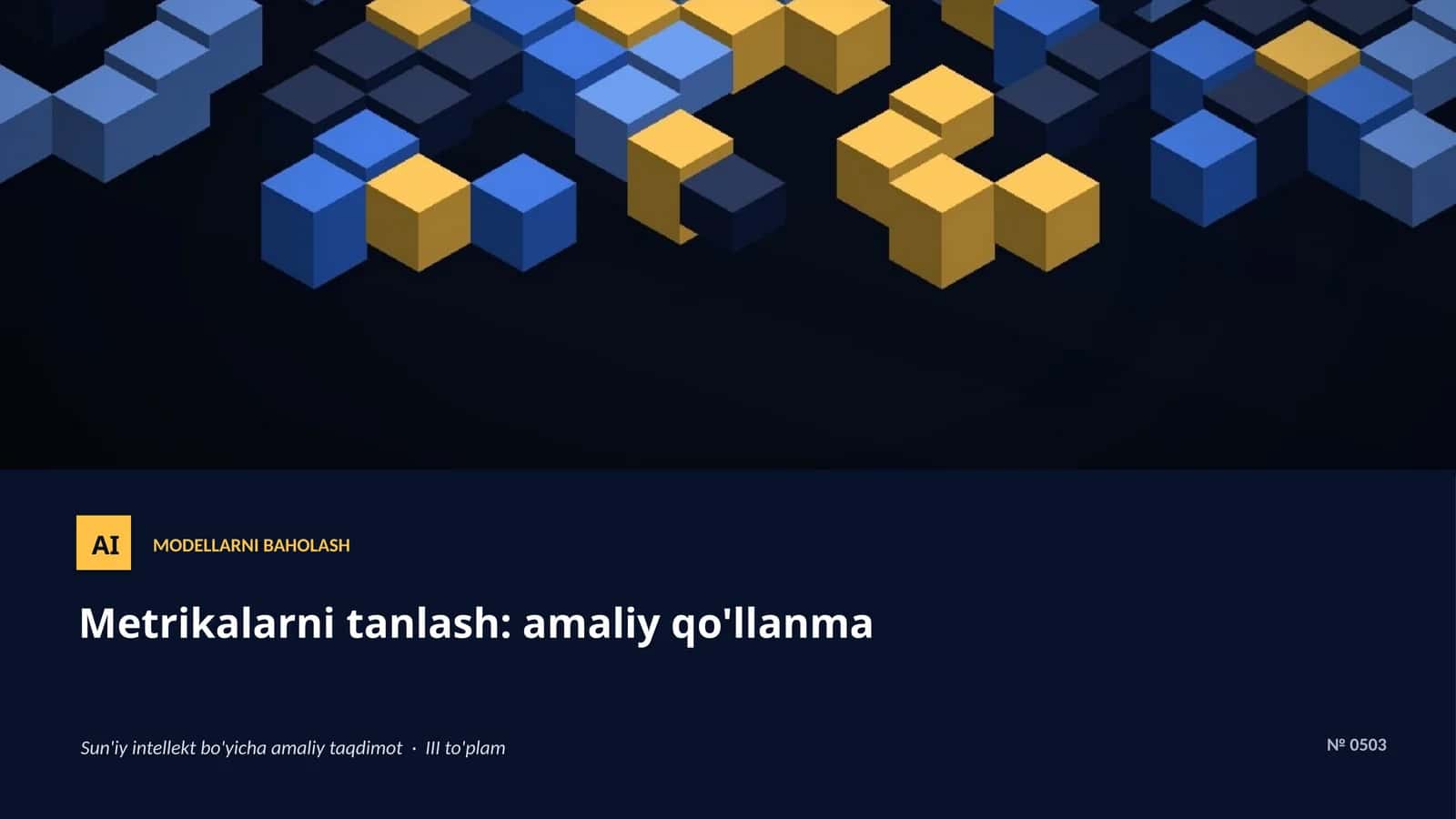 Modellarni baholash 1