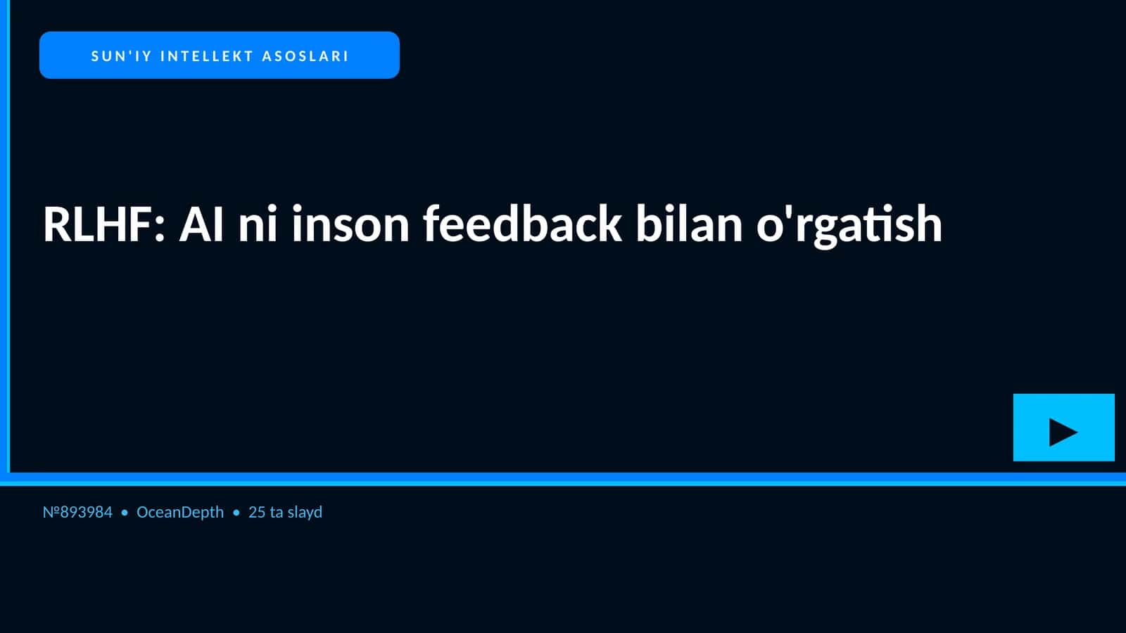 SUN'IY INTELLEKT ASOSLARI 1