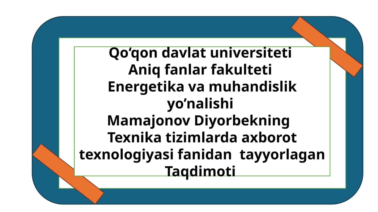 Energetika va muhandisligi 1