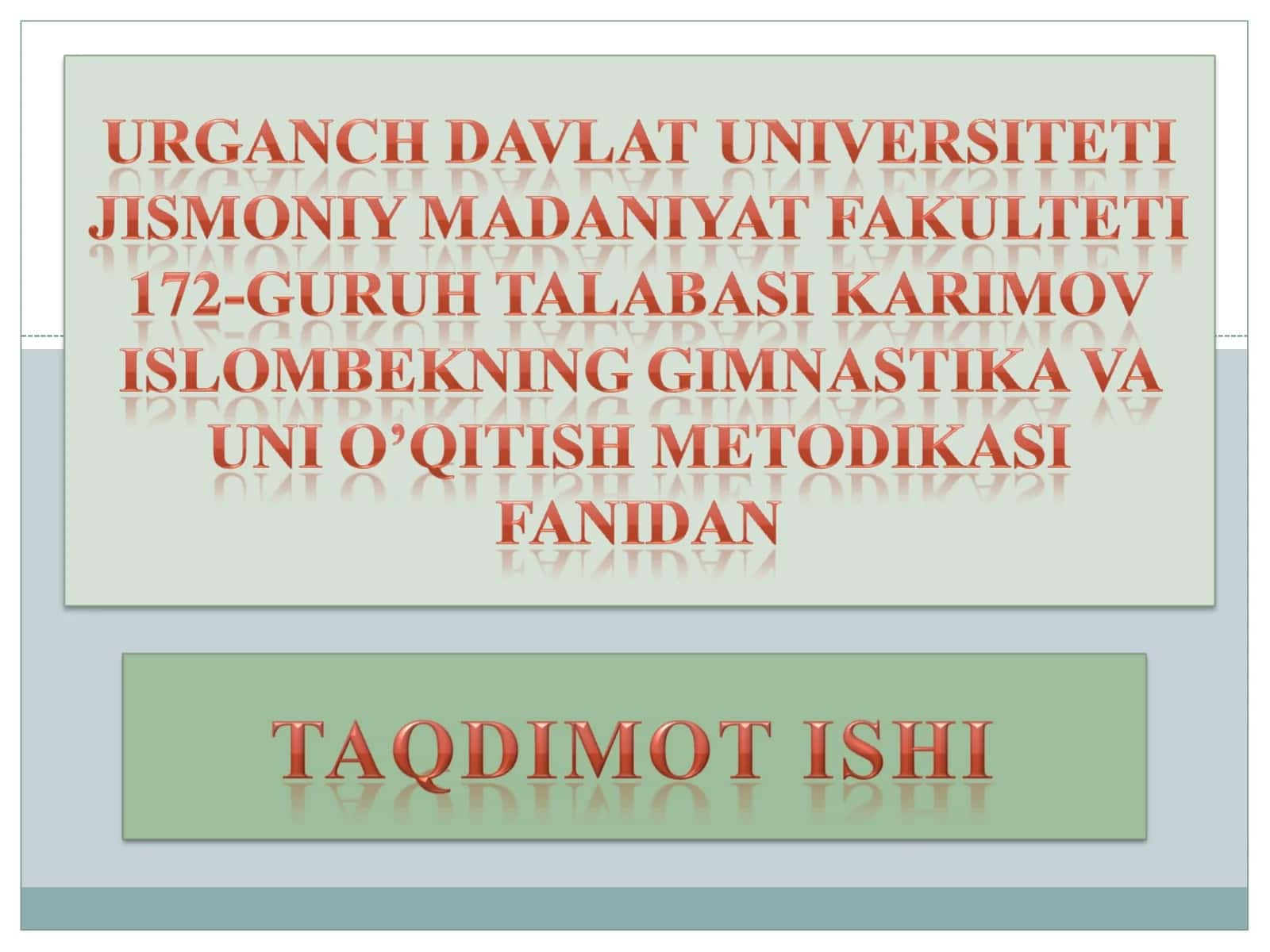 Jismoniy tarbiyalash 1