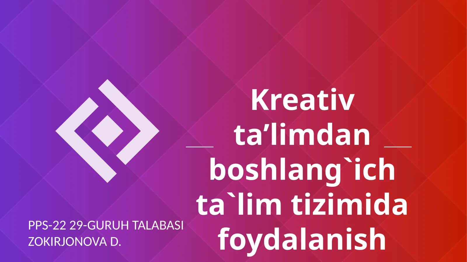 Kriatevlik darajasini aniqlash 1