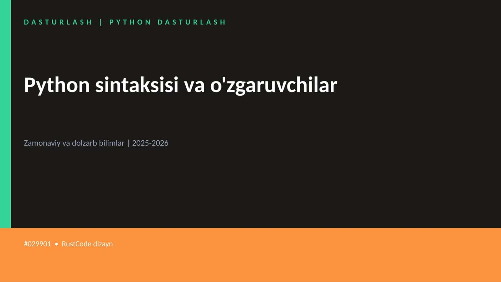 DASTURLASH | PYTHON DASTURLASH 1