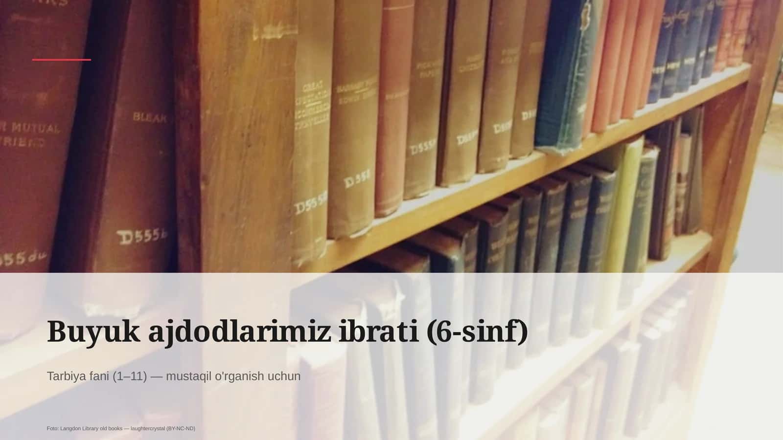 Buyuk ajdodlarimiz ibrati (6-sinf) 1