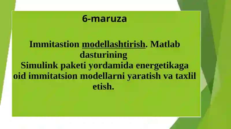 SIMULINK PAKETI
