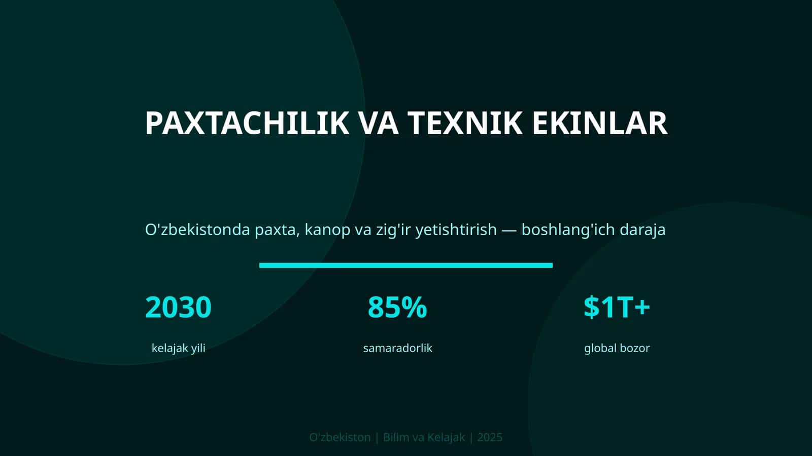Paxtachilik va texnik ekinlar 1