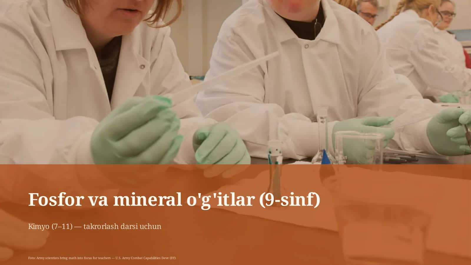 Fosfor va mineral o'g'itlar (9-sinf) 1