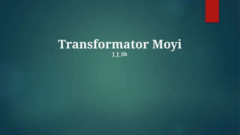 Transformator Moyi 1