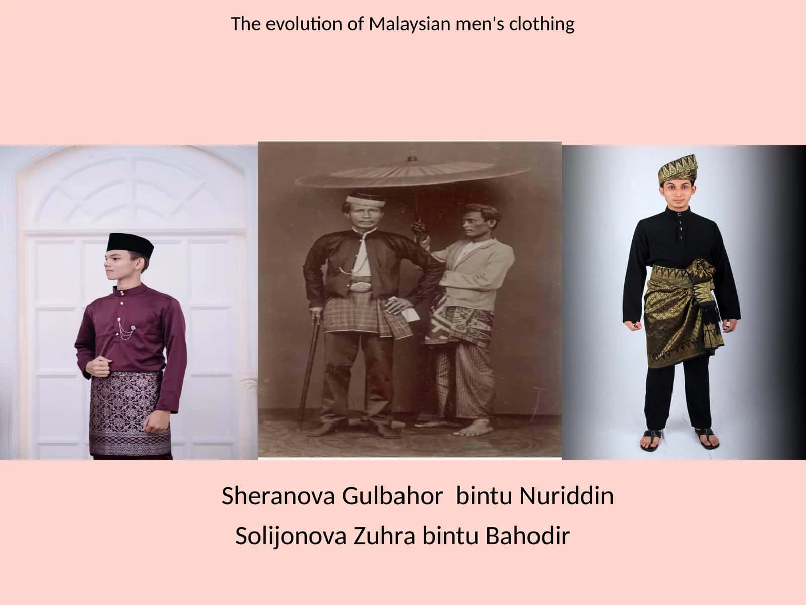 Malaysian men's clothing evolution 1