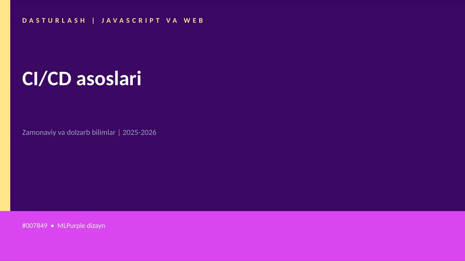 DASTURLASH | JAVASCRIPT VA WEB 1
