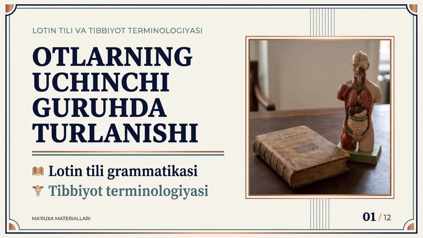 Otlarning uchinchi guruhda turlanishi 1